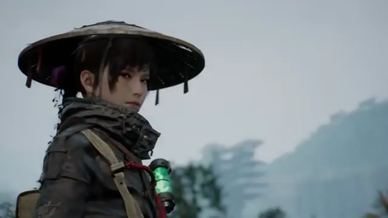 Emma stands in a misty forest in an official Beast of Reincarnation PlayStation trailer frame